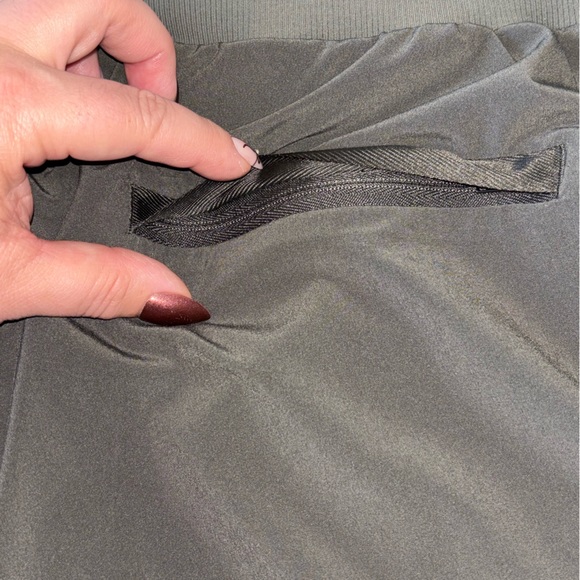 Athleta Nolita Wide Leg Pants Womens 18 High Rise Olive Green Athleisure Flowy - Picture 8 of 12